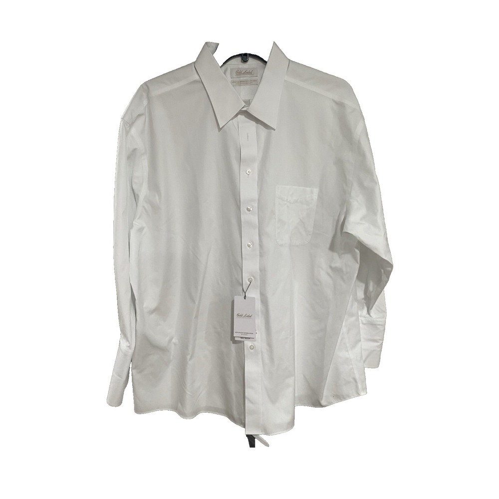 Gold Label mens button down dress shirt cotton 18.5 neck 33 sleeve BIG NEW $65